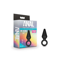 Popsi szex, anál szex - Dildó, vibrátor, butt-plug: Anal Adventures Platinum S - anál dildó (fekete) - kicsi termék fotó, kép