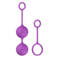 Vibrátor, dildó, műpénisz - Kéjgolyók, tojás vibrátorok: B SWISH - variálható gésagolyó szett (lila) termék fotó, kép