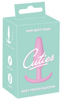 Popsi szex, anál szex - Dildó, vibrátor, butt-plug: Cuties Mini Butt Plug - szilikon anál dildó - pink (2,1 cm) termék fotó, kép
