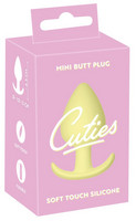 Popsi szex, anál szex - Dildó, vibrátor, butt-plug: Cuties Mini Butt Plug - szilikon anál dildó - sárga (3,1 cm) termék fotó, kép
