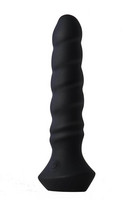 Popsi szex, anál szex - Dildó, vibrátor, butt-plug: Dark Desires Regina - akkus, tekergő anál vibrátor (fekete) termék fotó, kép