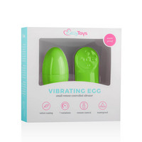 Vibrátor, dildó, műpénisz - Kéjgolyók, tojás vibrátorok: Easytoys - 7 ritmusú rádiós vibrációs tojás (zöld) termék fotó, kép