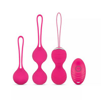 Vibrátor, dildó, műpénisz - Kéjgolyók, tojás vibrátorok: Easytoys LoveBalls - vibrációs gésagolyó szett - 3 részes (pink) termék fotó, kép
