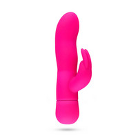 Vibrátor, dildó, műpénisz - Vagina és klitorisz vibrátor: Easytoys Mad Rabbit - nyuszis csiklókaros vibrátor (pink) termék fotó, kép