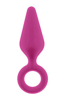 Popsi szex, anál szex - Dildó, vibrátor, butt-plug: Flirts Pull Plug - kicsi anál dildó (pink) termék fotó, kép