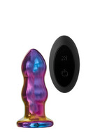Popsi szex, anál szex - Dildó, vibrátor, butt-plug: Glamour Glass - hullámos, rádiós, üveg anál vibrátor (színes) termék fotó, kép