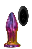 Popsi szex, anál szex - Dildó, vibrátor, butt-plug: Glamour Glass - kúpos, rádiós, üveg anál vibrátor (színes) termék fotó, kép