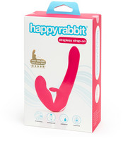 Vibrátor, dildó, műpénisz - Felcsatolható péniszek: Happyrabbit Strapless - tartópánt nélküli felcsatolható vibrátor (pink) termék fotó, kép