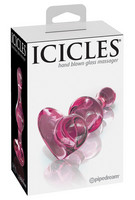 Popsi szex, anál szex - Dildó, vibrátor, butt-plug: Icicles No. 75 - szíves, üveg anál dildó (pink) termék fotó, kép
