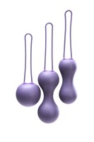 Vibrátor, dildó, műpénisz - Kéjgolyók, tojás vibrátorok: Je Joue Ami - 3 részes gésagolyó szett (lila) termék fotó, kép