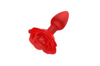 Popsi szex, anál szex - Dildó, vibrátor, butt-plug: Lonely Rose Plug - akkus, rádiós anál vibrátor (piros) termék fotó, kép