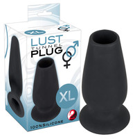 Popsi szex, anál szex - Dildó, vibrátor, butt-plug: Lust Tunnel XL - üreges análtágító dildó (fekete) termék fotó, kép