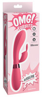 Vibrátor, dildó, műpénisz - Vagina és klitorisz vibrátor: OMG Selfie - akkus, vízálló, csiklókaros G-pont vibrátor (pink) termék fotó, kép