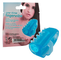 Vibrátor, dildó, műpénisz - Klitorisz izgatók: One-time - egyszeri ujj vibrátor (kék) termék fotó, kép