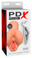 Kielégítő eszközök - Vaginák és popók: PDX Pick Your Pleasure Stroker - 2in1 élethű maszturbátor (natúr) termék fotó, kép