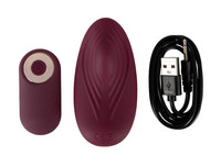 Vibrátor, dildó, műpénisz - Klitorisz izgatók: Panty Vibe - akkus, rádiós bugyivibrátor (bordó) - tasakban termék fotó, kép