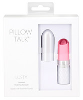 Vibrátor, dildó, műpénisz - Mini vibrátor (rezgő): Pillow Talk Lusty - akkus, nyelves rúdvibrátor (pink) termék fotó, kép