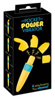Vibrátor, dildó, műpénisz - Mini vibrátor (rezgő): Pocket Power - akkus vibrátor szett - sárga (5 részes) termék fotó, kép