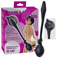 Popsi szex, anál szex - Szerelemballonok: Pumpálható análrúd (fekete) termék fotó, kép