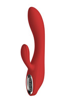 Vibrátor, dildó, műpénisz - Vagina és klitorisz vibrátor: Red Revolution Sofia - akkus, csiklókaros vibrátor (piros) termék fotó, kép