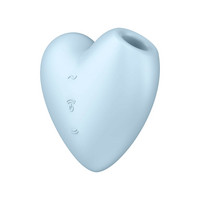 Vibrátor, dildó, műpénisz - Klitorisz izgatók: Satisfyer Cutie Heart - akkus, léghullámos csikló vibrátor (kék) termék fotó, kép