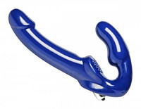 Vibrátor, dildó, műpénisz - Vibrátorok (rezgő vibrátor): Strap U Revolver II - tartópánt nélküli felcsatolható vibrátor (kék) termék fotó, kép