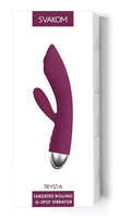Vibrátor, dildó, műpénisz - Vagina és klitorisz vibrátor: Svakom Trysta - vízálló, mozgó golyós, csiklókaros vibrátor (viola) termék fotó, kép