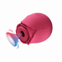 Vibrátor, dildó, műpénisz - Klitorisz izgatók: Tracy's Dog Rose - akkus, vízálló léghullámos csiklóizgató (piros) termék fotó, kép