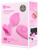 Popsi szex, anál szex - Dildó, vibrátor, butt-plug: b-vibe heart - akkus, rádiós anál vibrátor (pink) termék fotó, kép
