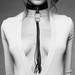 Bijoux Indiscrets - korbácsos nyakörv (fekete) kép