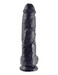 King Cock 10 herés dildó (25,4 cm) - fekete kép