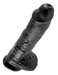 King Cock 10 herés dildó (25,4 cm) - fekete kép