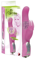 Vibrátor, dildó, műpénisz - Vagina és klitorisz vibrátor: SMILE Pearly Bunny - gyöngyös vibrátor (rózsaszín) termék fotó, kép
