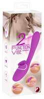 Vibrátor, dildó, műpénisz - Vagina és klitorisz vibrátor: 2-Function Vibe - akkus, hajlítható csikló- és hüvelyi vibrátor (pink) termék fotó, kép