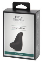 Vibrátor, dildó, műpénisz - Klitorisz izgatók: A szürke ötven árnyalta - Sensation Finger akkus ujjvibrátor (fekete) termék fotó, kép
