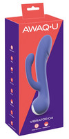 Vibrátor, dildó, műpénisz - Vagina és klitorisz vibrátor: AWAQ.U 4 - akkus, análkaros vibrátor (lila) termék fotó, kép