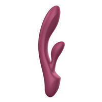 Vibrátor, dildó, műpénisz - Vagina és klitorisz vibrátor: Aixiasia Merry - akkus, csiklókaros vibrátor (bordó) termék fotó, kép