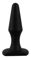Popsi szex, anál szex - Dildó, vibrátor, butt-plug: Analplug - szilikon anál dildó (fekete) - tasakban termék fotó, kép