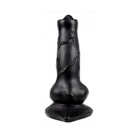 Vibrátor, dildó, műpénisz - Dildók (nem rezgő): Animalorny - kutya pénisz dildó - 12 cm (fekete) termék fotó, kép