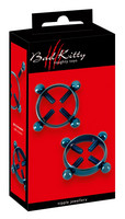 Ajándéktárgyak - Ékszer, test ékszer: Bad Kitty - csavaros mellbimbó ékszer (kör) - kék termék fotó, kép