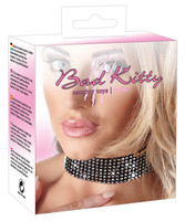 Bondage, Kötözés, S/M - Nyakörvek, bilincsek: Bad Kitty - strasszos nyakpánt (fekete) termék fotó, kép