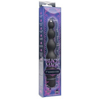 Popsi szex, anál szex - Dildó, vibrátor, butt-plug: Black Magic 7 - merev 5 gyöngyös anál vibrátor (fekete) termék fotó, kép