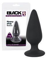 Popsi szex, anál szex - Dildó, vibrátor, butt-plug: Black Velvet Heavy - 75g-os anál dildó (fekete) termék fotó, kép