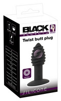 Popsi szex, anál szex - Dildó, vibrátor, butt-plug: Black Velvet Twist - akkus, szilikon anál vibrátor (fekete) termék fotó, kép