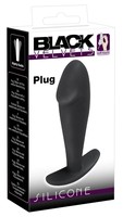 Popsi szex, anál szex - Dildó, vibrátor, butt-plug: Black Velvet - análdildó nagy makkal (fekete) termék fotó, kép