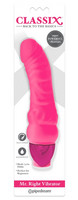 Vibrátor, dildó, műpénisz - Vibrátorok (rezgő vibrátor): Classix Mr. Right - kezdő, péniszes szilikon vibrátor (pink) termék fotó, kép