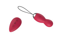 Vibrátor, dildó, műpénisz - Kéjgolyók, tojás vibrátorok: Cotoxo Krila - akkus, rádiós vibrációs tojás (piros) termék fotó, kép