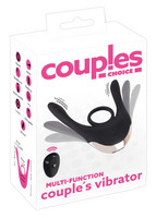 Vibrátor, dildó, műpénisz - Vibrátorok (rezgő vibrátor): Couples Choice - akkus, 3 motoros párvibrátor (fekete) termék fotó, kép