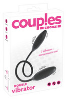 Vibrátor, dildó, műpénisz - Vibrátorok (rezgő vibrátor): Couples Choice - akkus, dupla vibrátor (fekete) termék fotó, kép