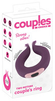 Férfi kellékek - Péniszgyűrű, heregyűrű: Couples Choice - akkus, kétmotoros péniszgyűrű (lila) termék fotó, kép